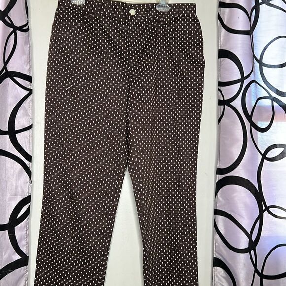 Chaps polkadot, flat front chinos size 12 - Picture 3 of 9